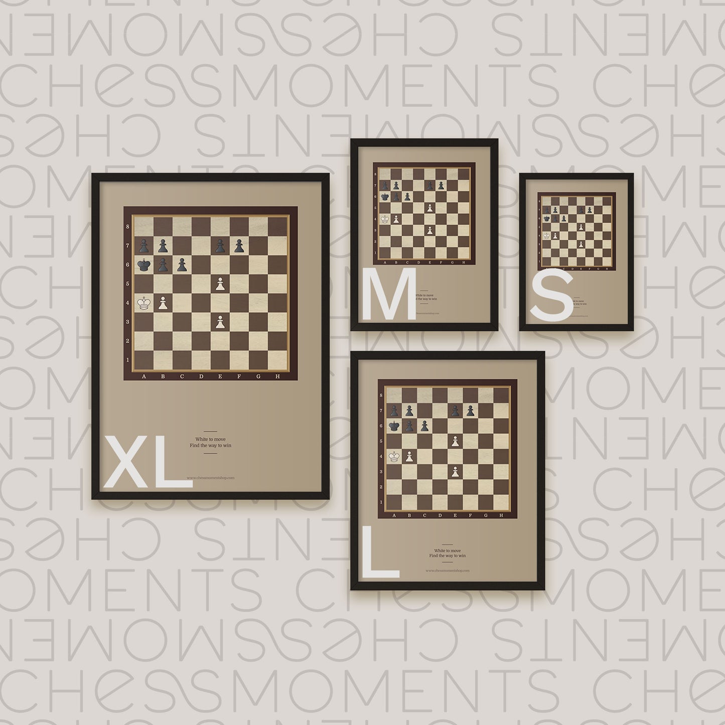 chess puzzle chess poster size comparison