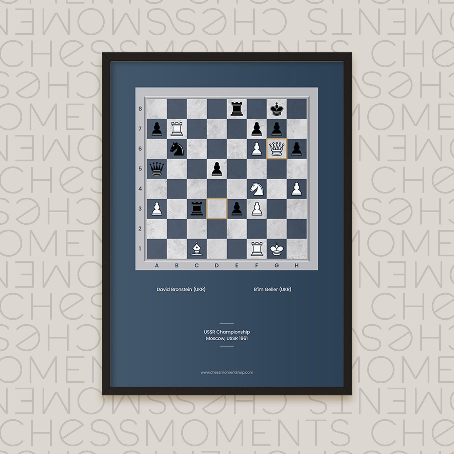 Sly queen move by David Bronstein - Chess Poster