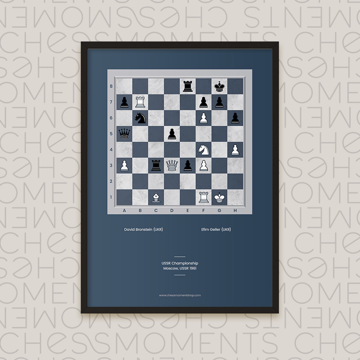 Sly queen move by David Bronstein - Chess Poster