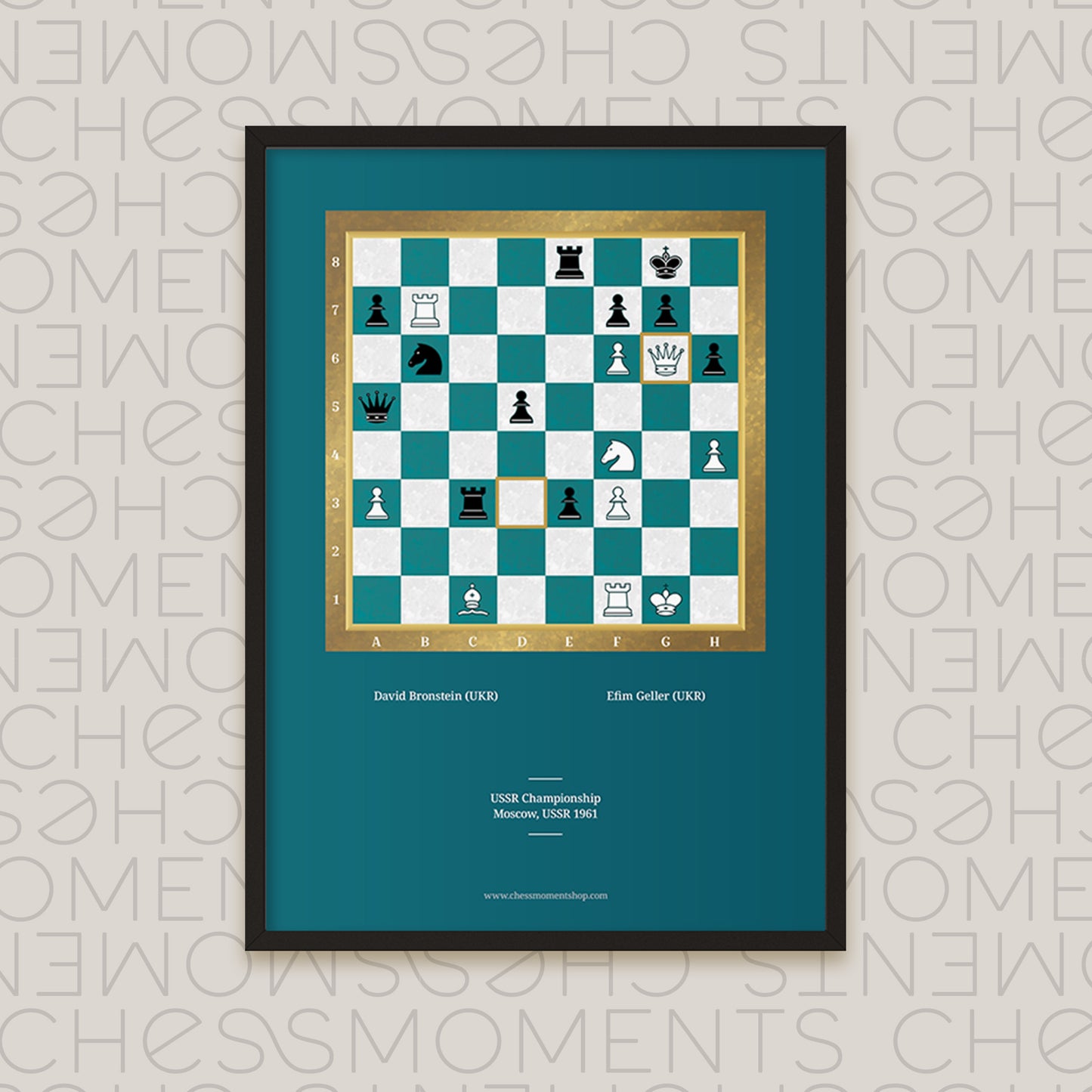 Sly queen move by David Bronstein - Chess Poster