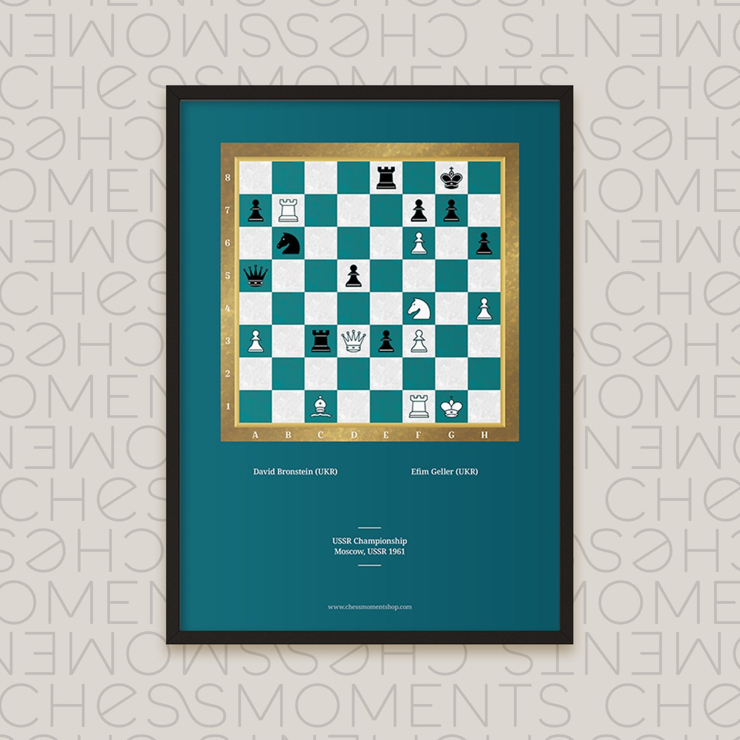 Sly queen move by David Bronstein - Chess Poster