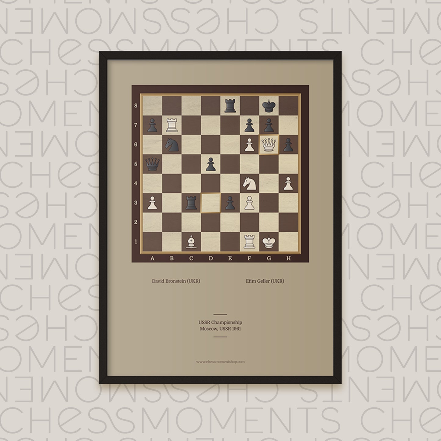 Sly queen move by David Bronstein - Chess Poster