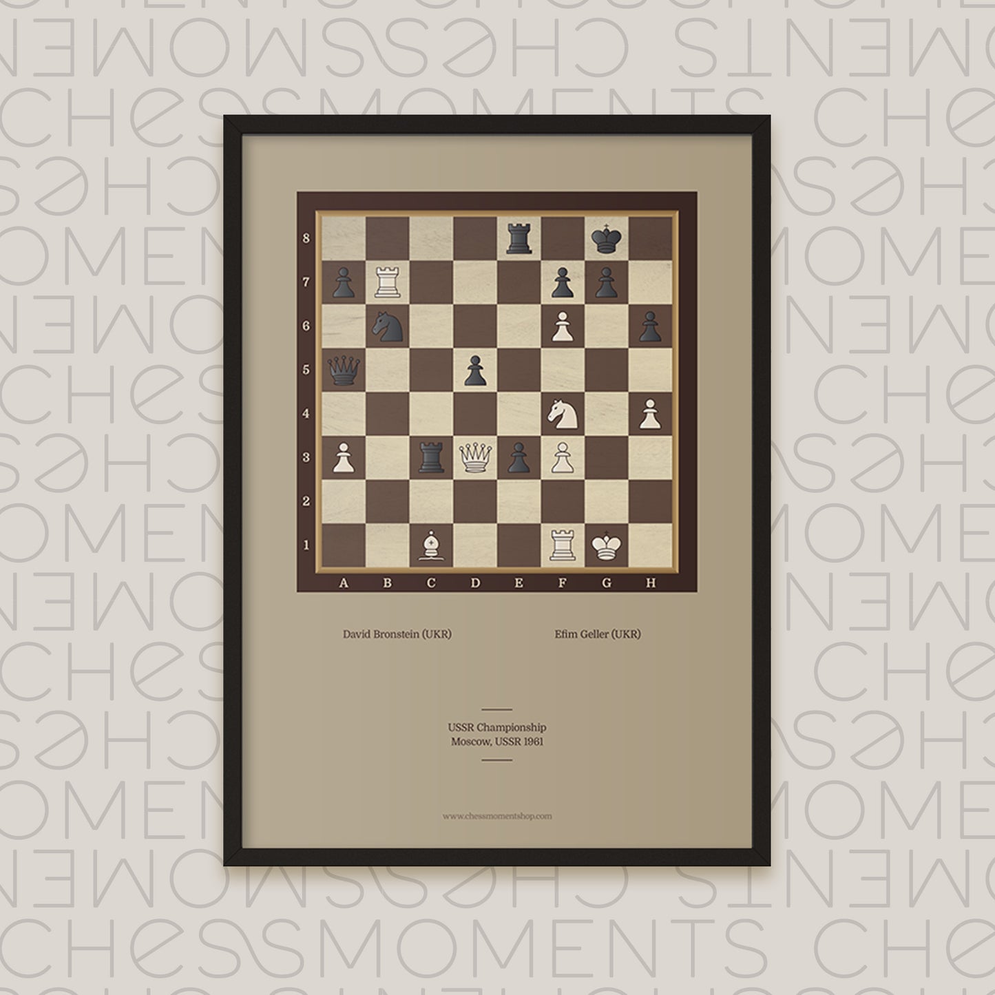 Sly queen move by David Bronstein - Chess Poster