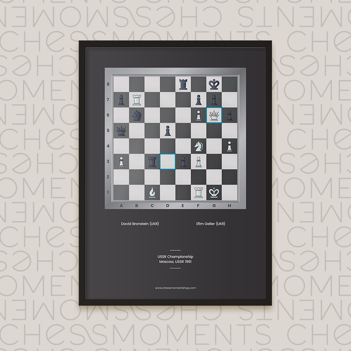 Sly queen move by David Bronstein - Chess Poster