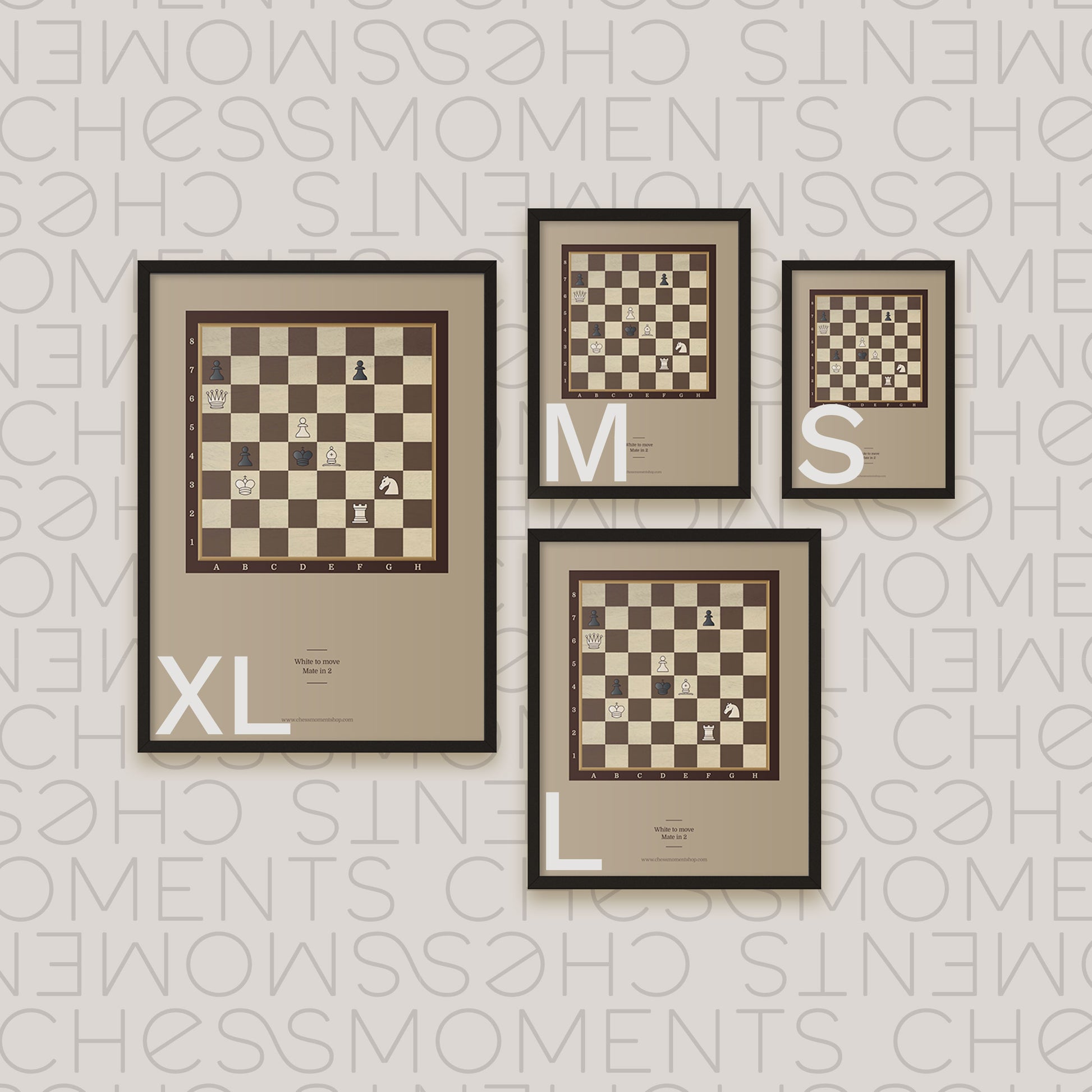 chess puzzle chess poster size comparison