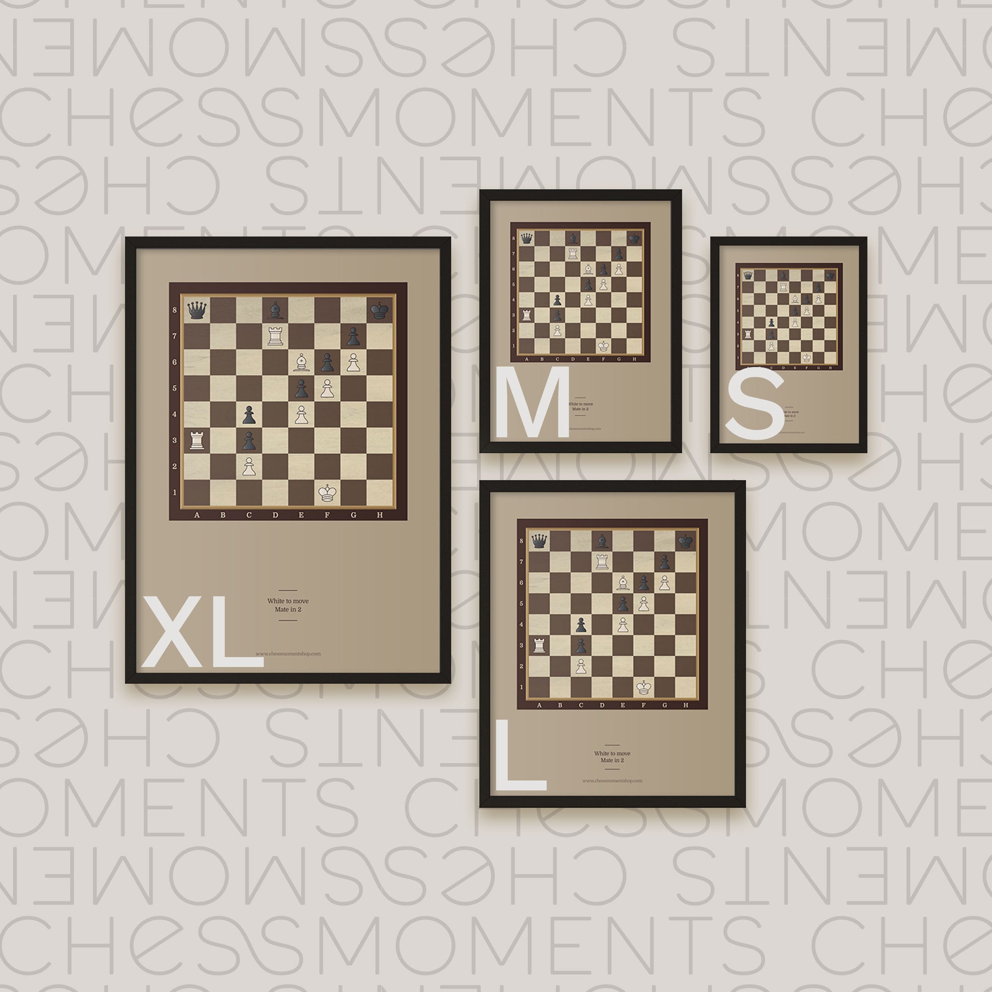 chess puzzle chess poster size comparison