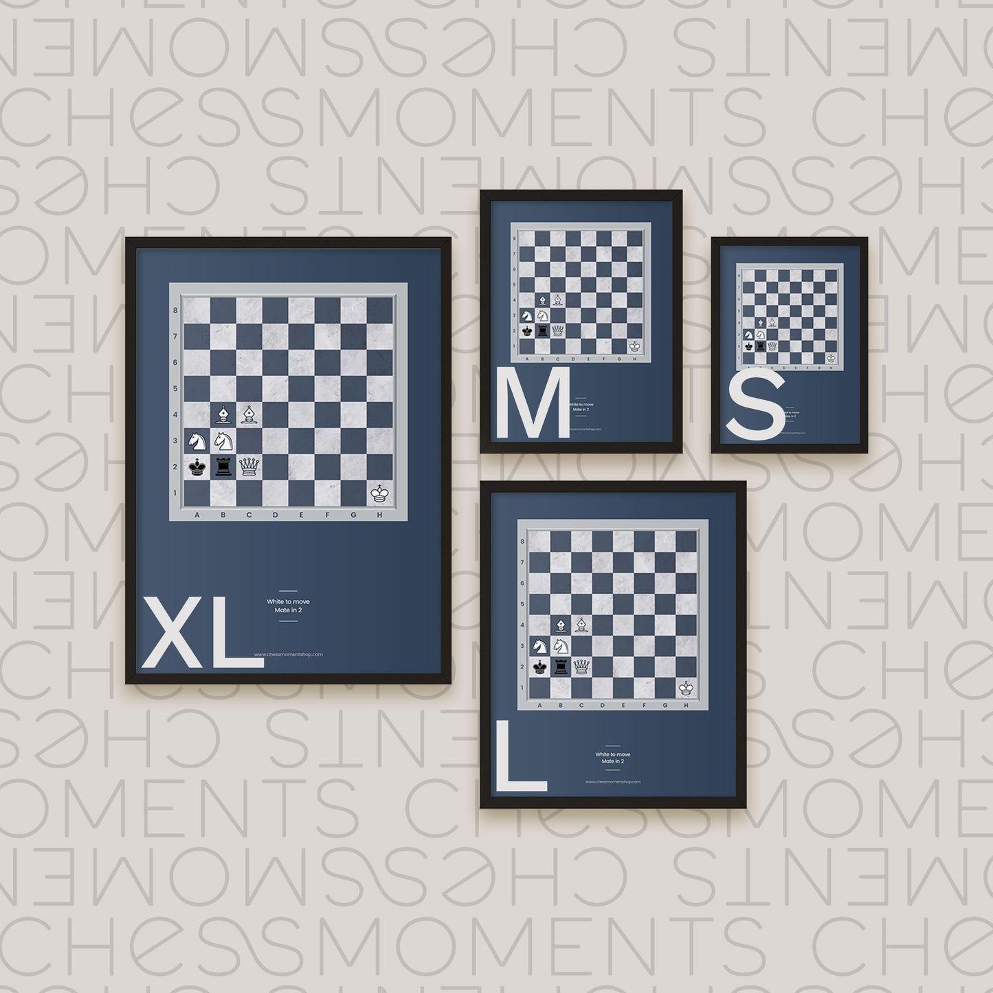 chess puzzle chess poster size comparison