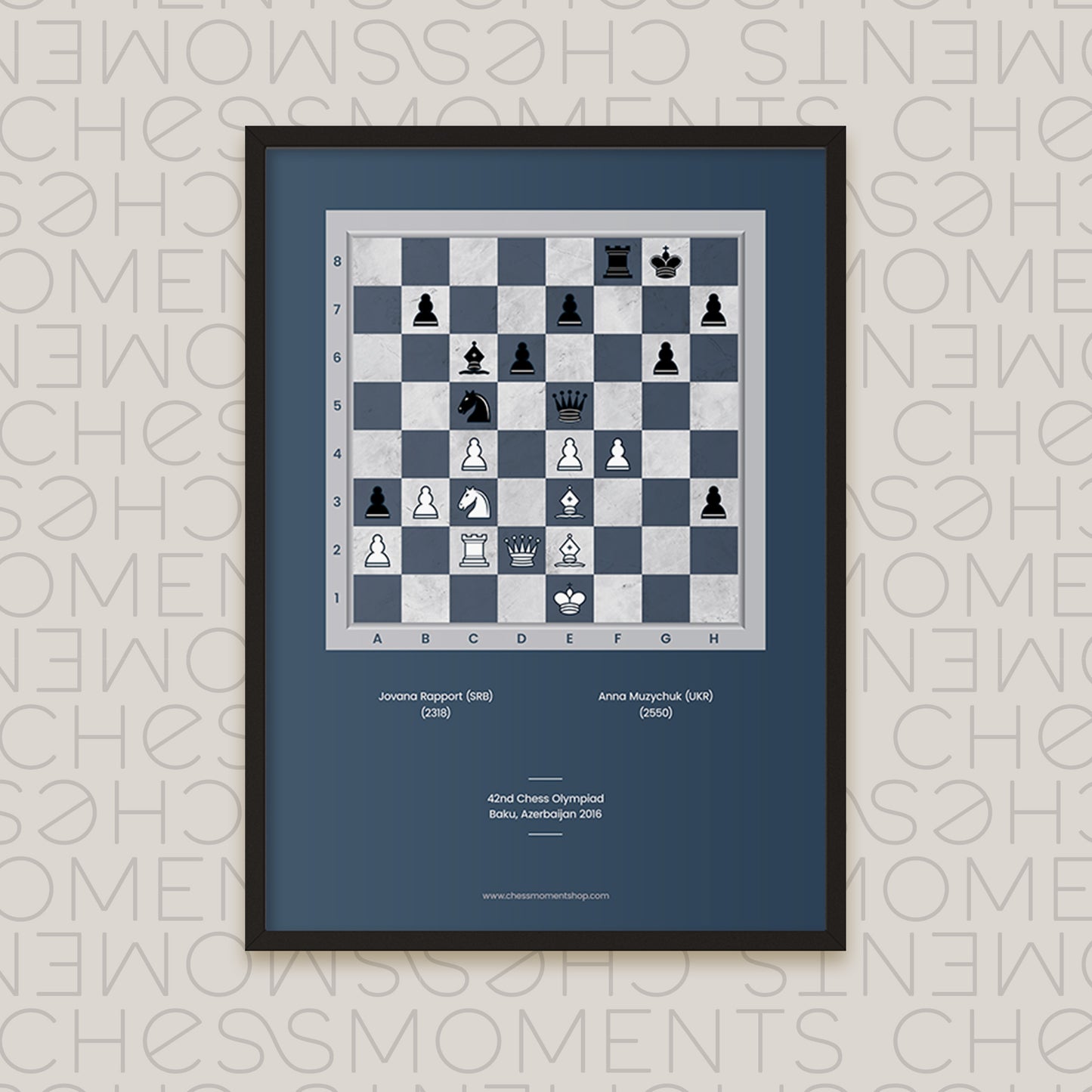 Anna Muzychuk's queen sacrifice - Chess Poster