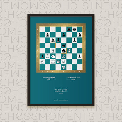 Anna Muzychuk's queen sacrifice - Chess Poster