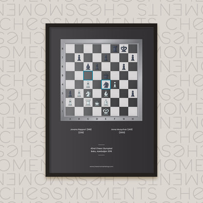 Anna Muzychuk's queen sacrifice - Chess Poster