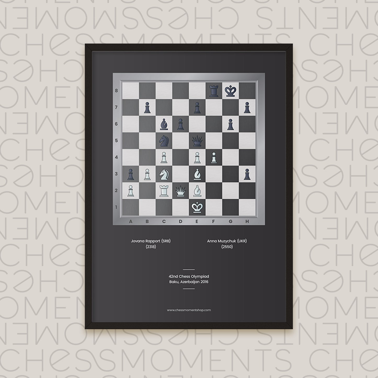 Anna Muzychuk's queen sacrifice - Chess Poster